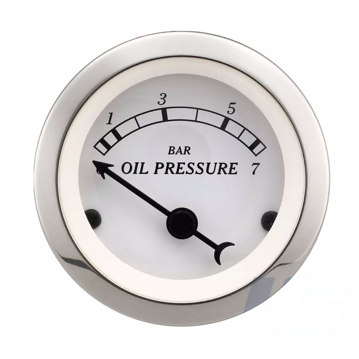 White Face Black Neddle - Oil Pressure Gauge With Sensor For Vintage Car